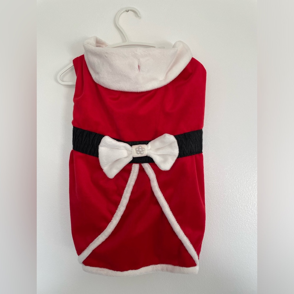 Mrs. Santa Claus Red Dress with Bow - Size Large - Dog Outfit